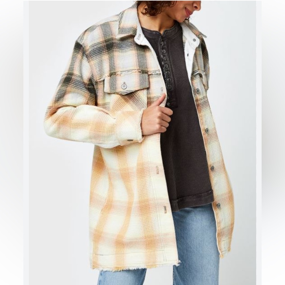 Free people Anneli Plaid Shirt Jacket